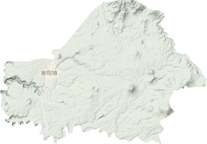 泉阳镇地形图