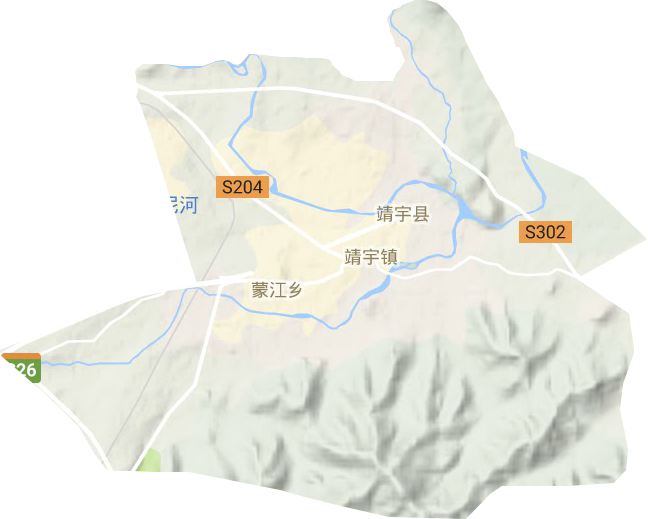 靖宇镇地形图