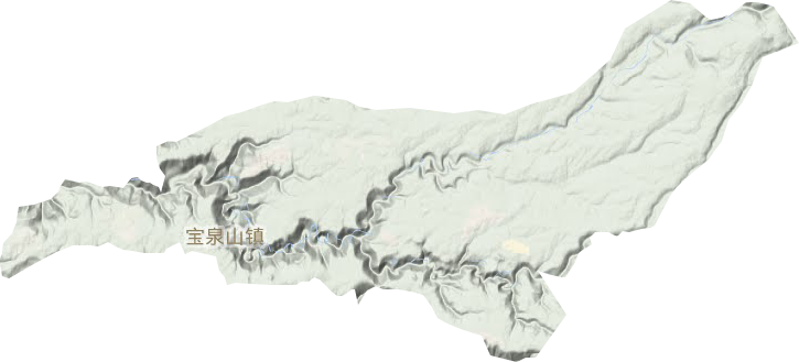 宝泉山镇地形图
