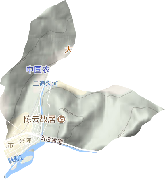 兴隆街道地形图