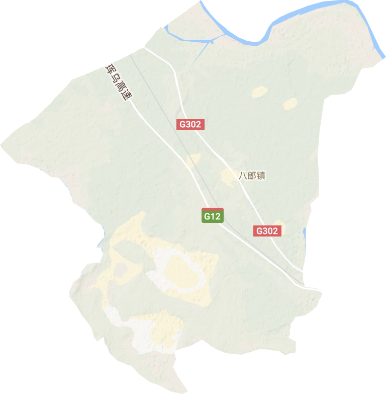 八郎镇地形图