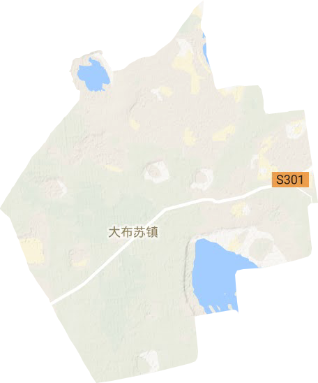 大布苏镇地形图