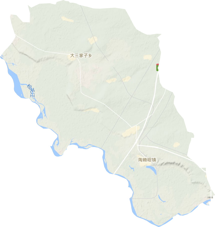 陶赖昭镇地形图