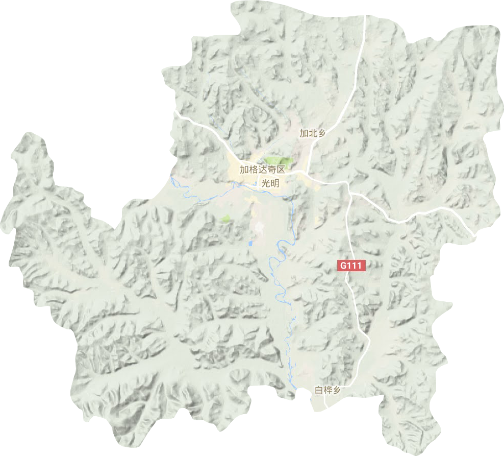 加格达奇区地形图