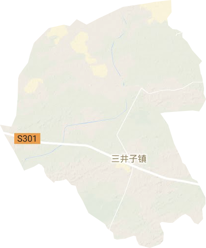 三井子镇地形图