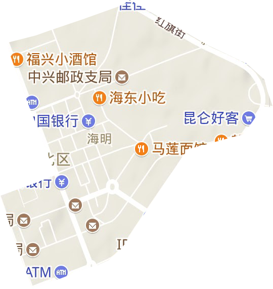 海明街道地形图