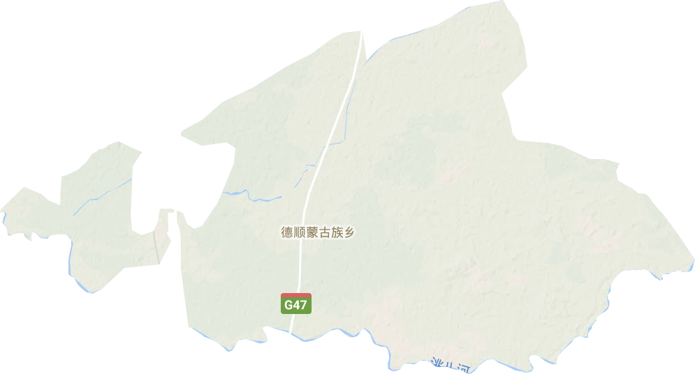 德顺蒙古族乡地形图