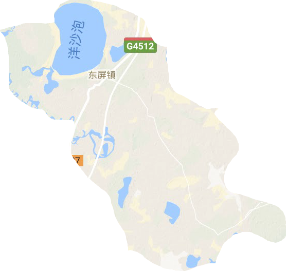 东屏镇地形图