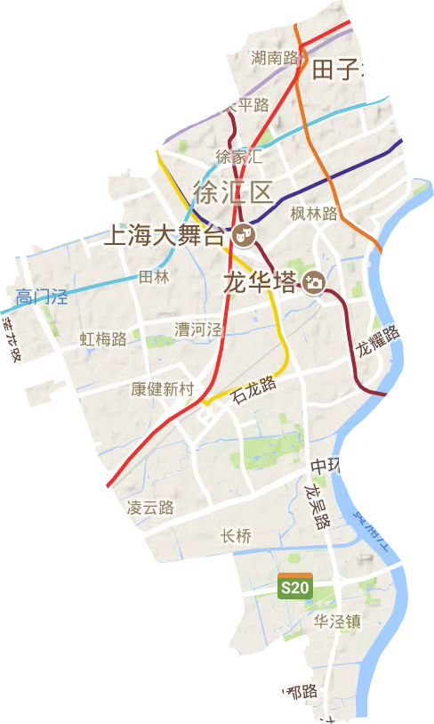 徐汇区地形图