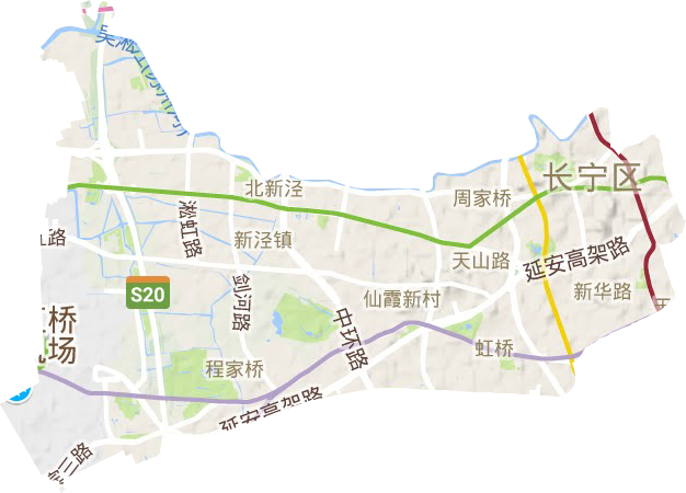 长宁区地形图