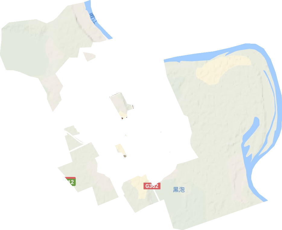 大赉乡地形图