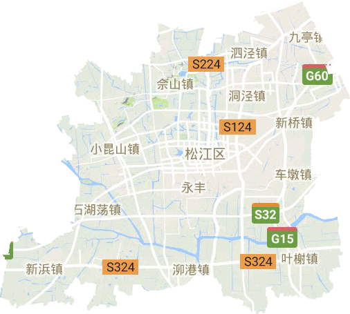 松江区地形图