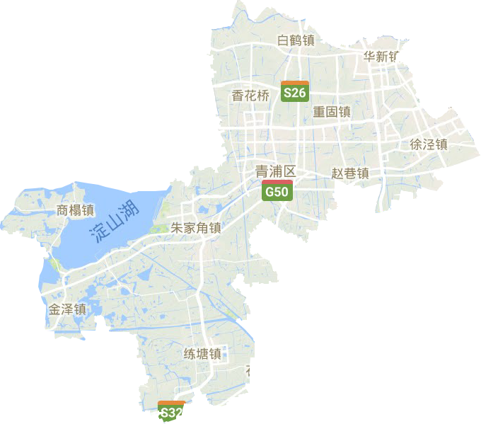 青浦区地形图