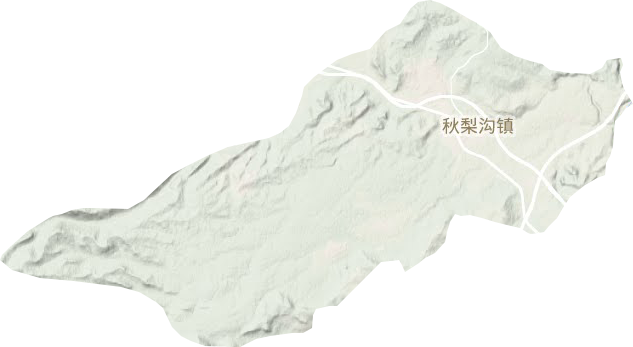 秋梨沟镇地形图