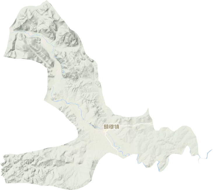 额穆镇地形图
