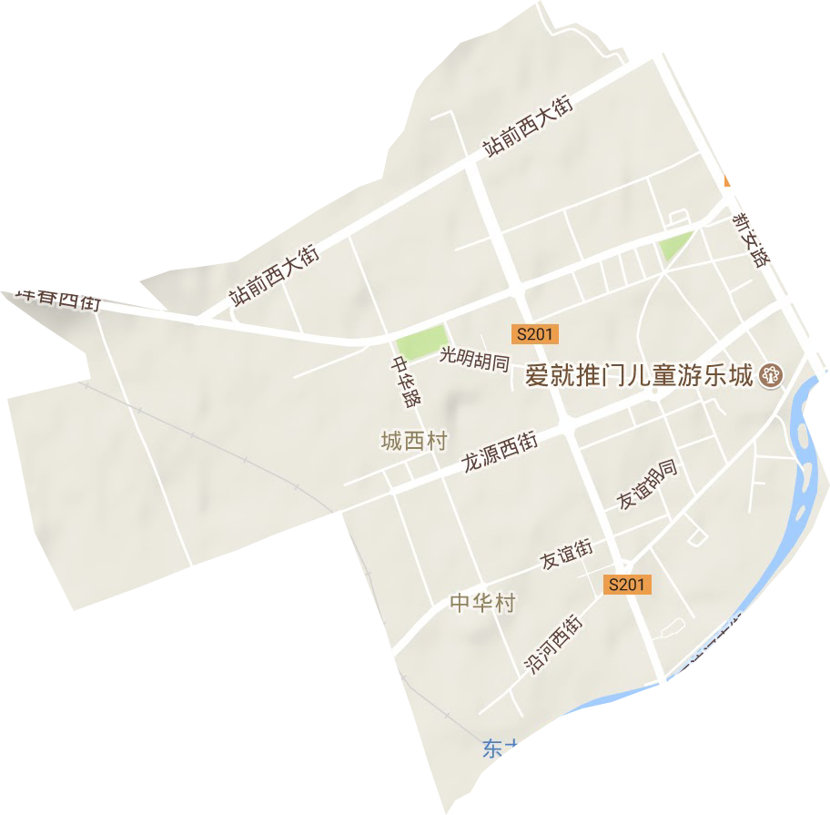 新安街道地形图
