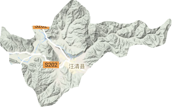 汪清镇地形图