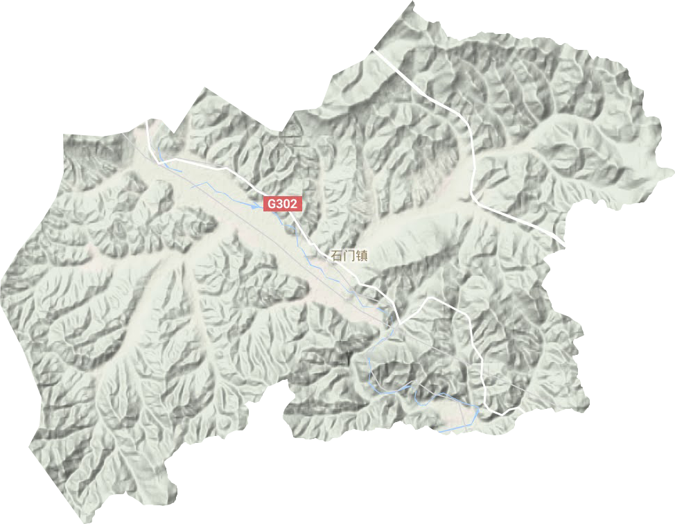 石门镇地形图