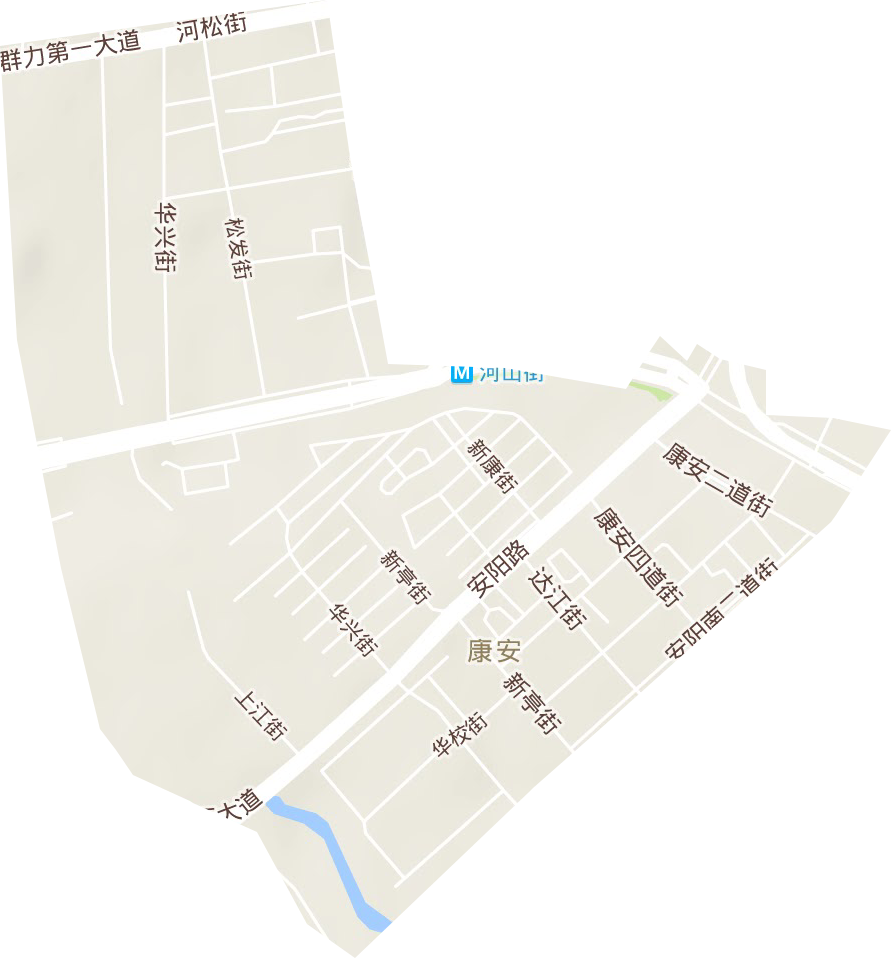 康安街道地形图
