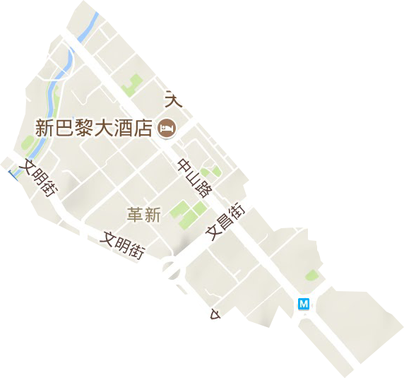 革新街道地形图