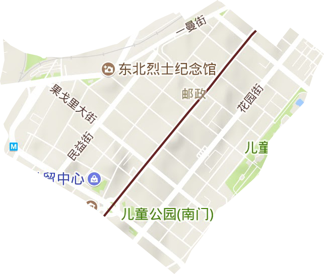 荣市街道地形图