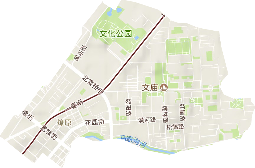 燎原街道地形图
