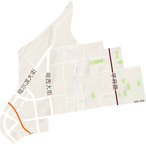 哈西街道地形图