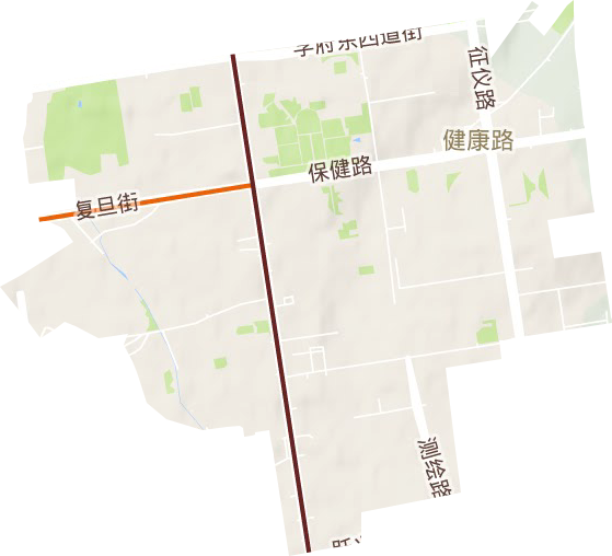 保健路街道地形图