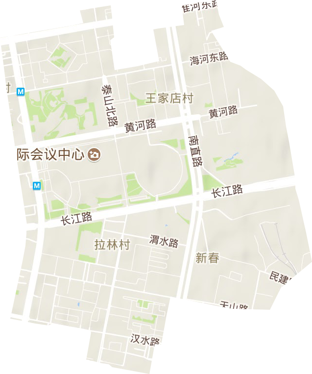 新春街道地形图
