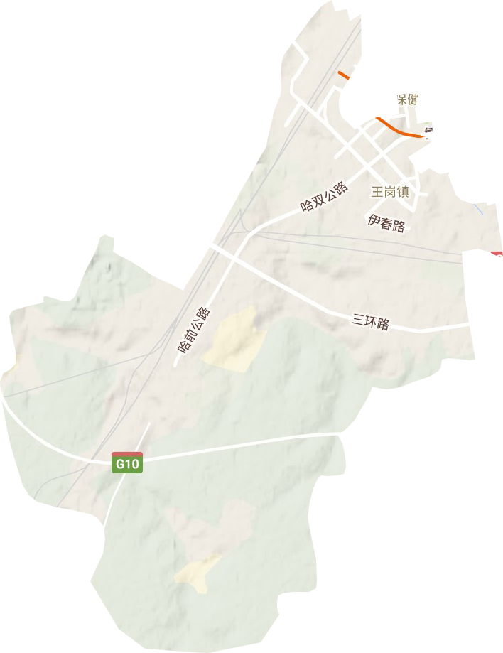 王岗镇地形图