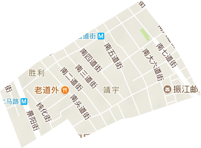 靖宇街道地形图