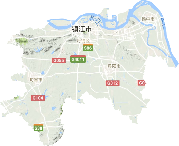 镇江市地形图