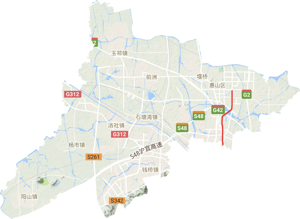 惠山区地形图