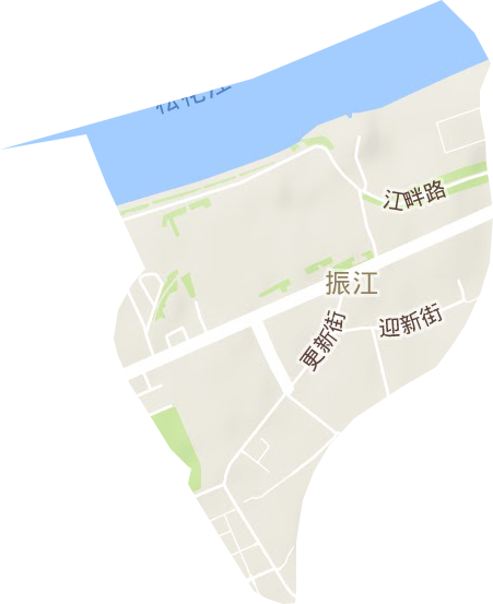 振江街道地形图