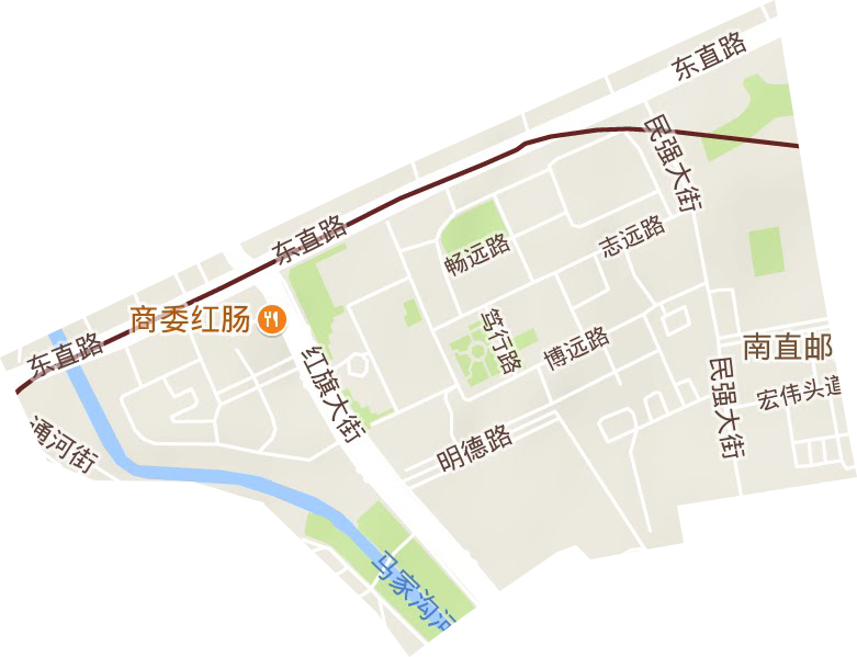 民强街道地形图