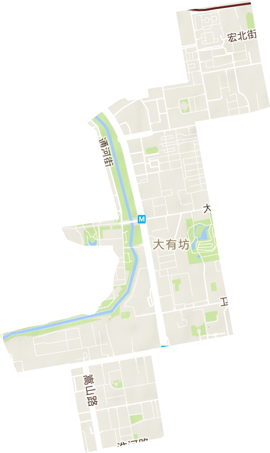大有坊街道地形图