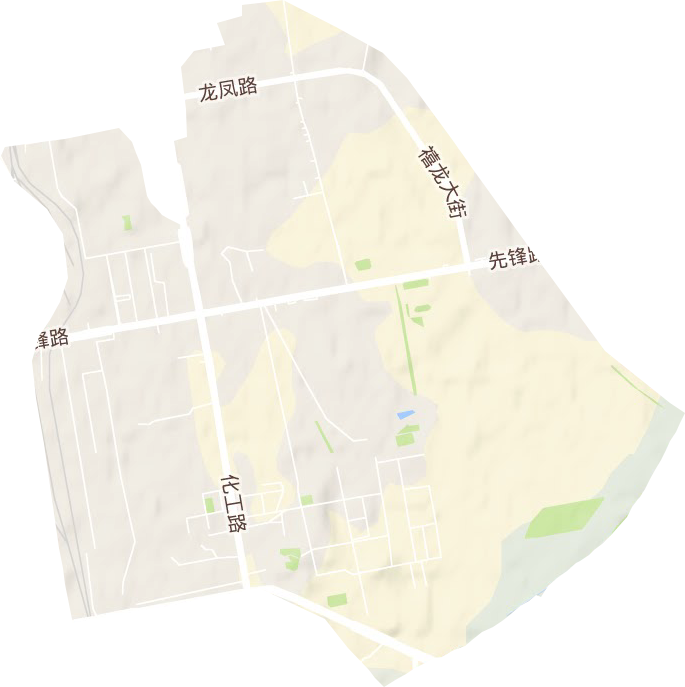 化工街道地形图