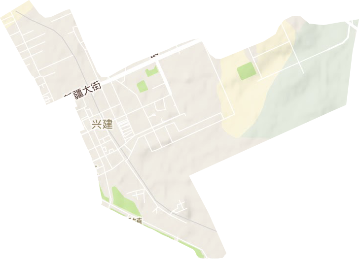 兴建街道地形图