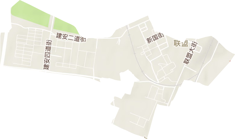 联盟街道地形图