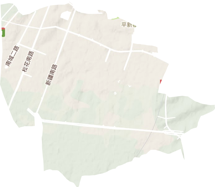 平新街道地形图