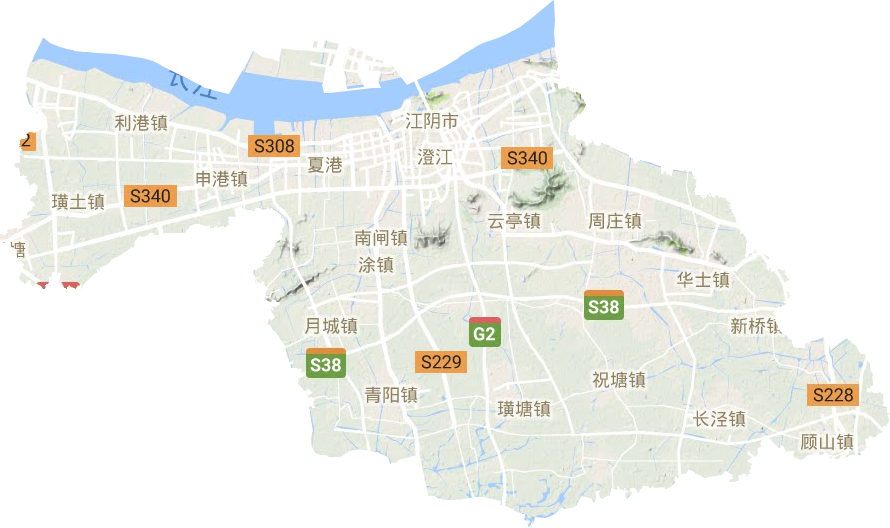 江阴市地形图