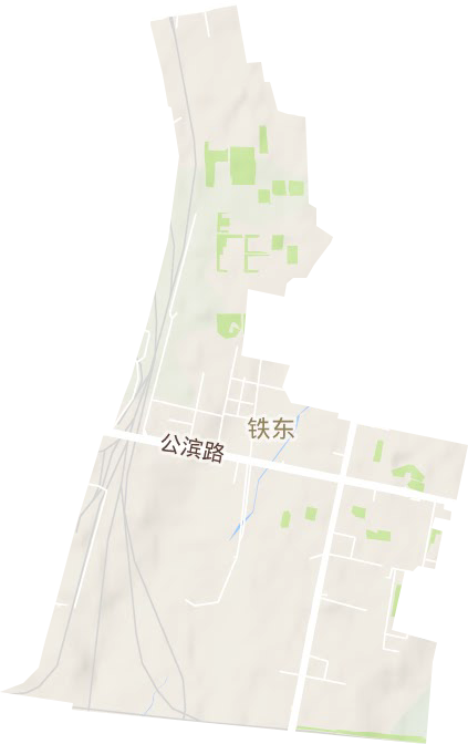 铁东街道地形图