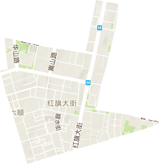 红旗街道地形图