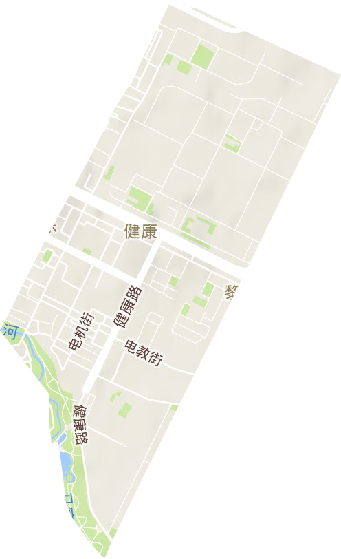 健康路街道地形图