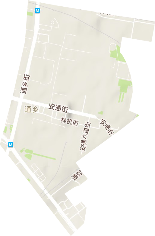 通乡街道地形图