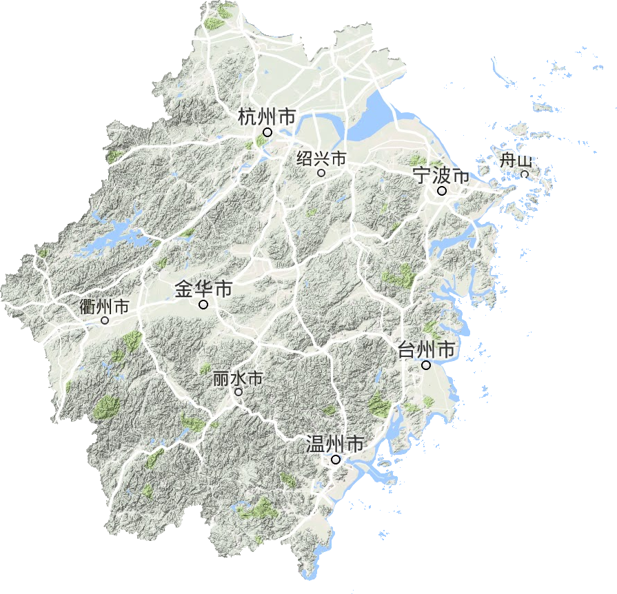 浙江省地形图