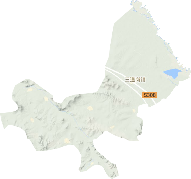 三道岗镇地形图