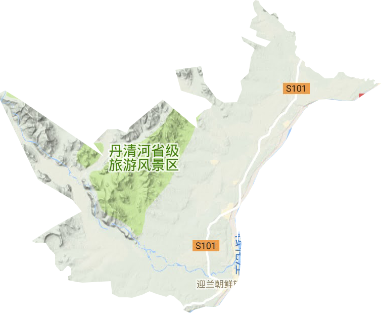 迎兰朝鲜族乡地形图