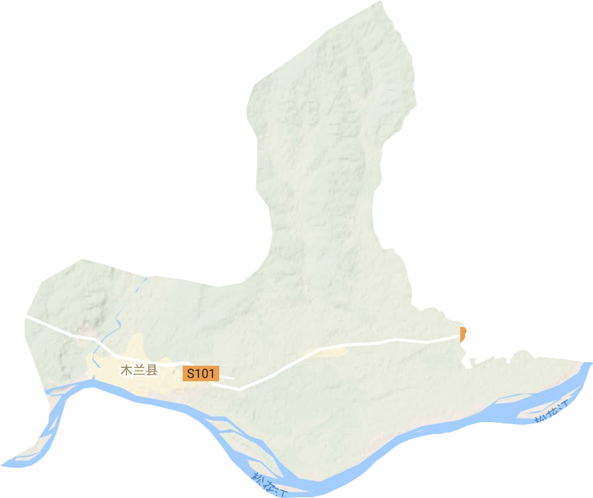 木兰镇地形图