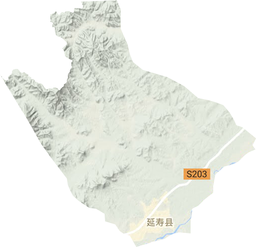 延寿镇地形图